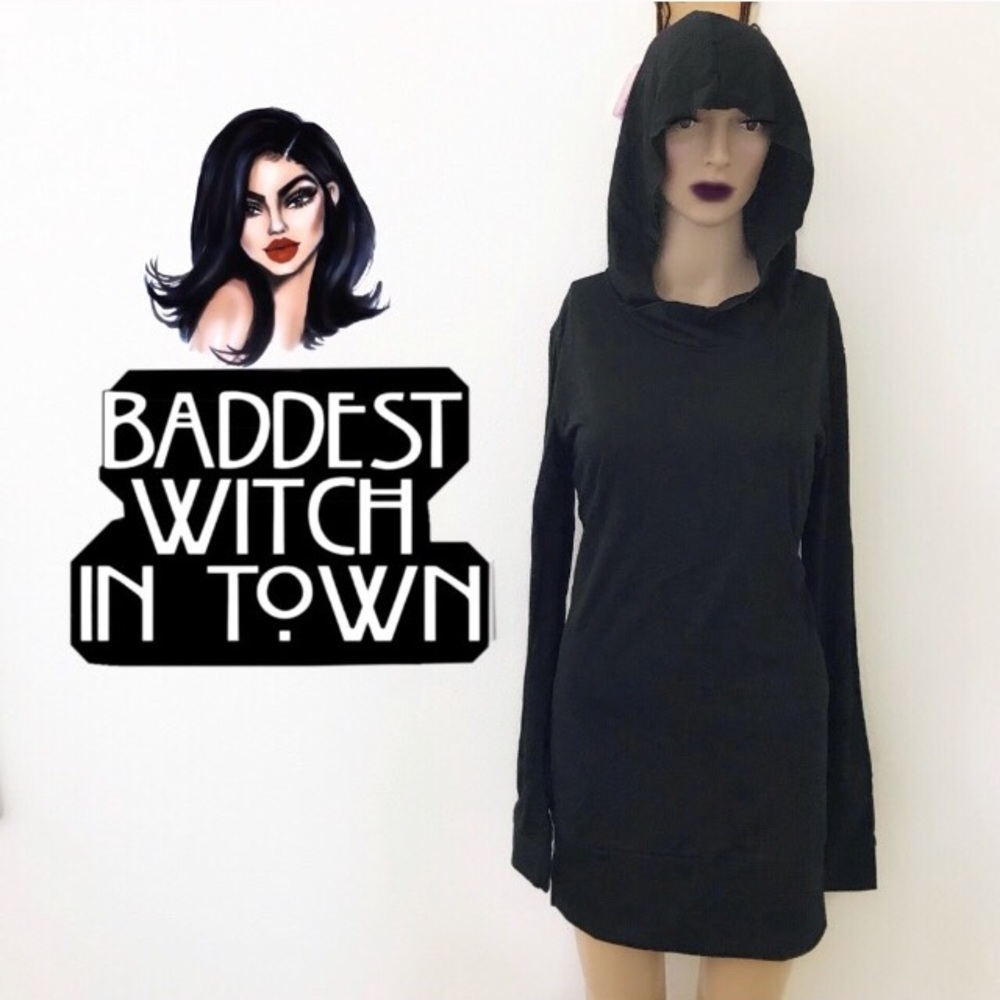 ⚫️ Black Hooded Long Sleeve Top ⚫️